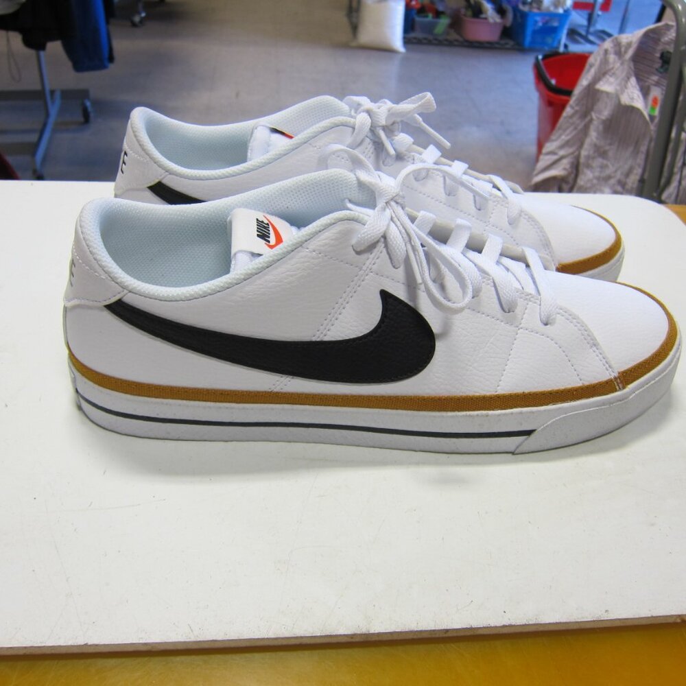 Nike Court Legacy Men's 12.5 White/Desert Ochre/Black Shoe's DH3162-100 - Picture 4 of 9